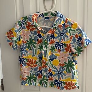 Toddler Boys Linen Hawaiian Shirt
